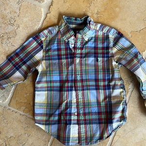 Kids Ralph Lauren plaid button down.